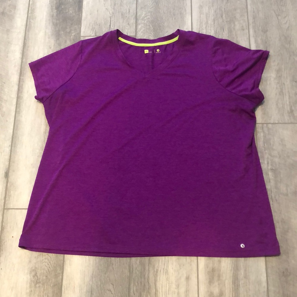 Xersion purple workout short sleeve top size 3X